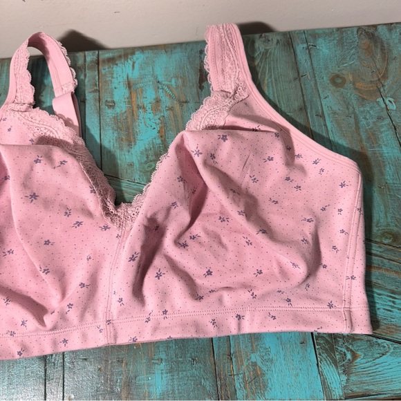 Pennington's ti Voglio Floral Cotton Bra with Lace, Non-Wired Size 44G - Picture 6 of 13